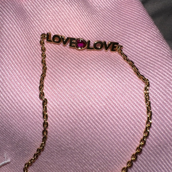 NWT Kate Spade Women’s Gold Bracelet with Pink Heart Charm - Picture 6 of 7